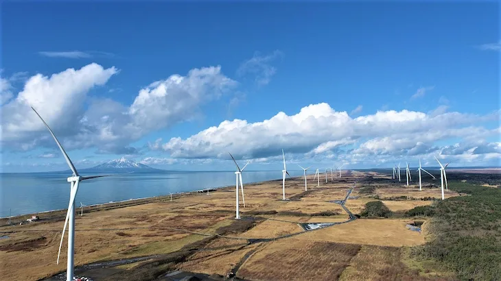 Image of "Hamasato Wind Farm."