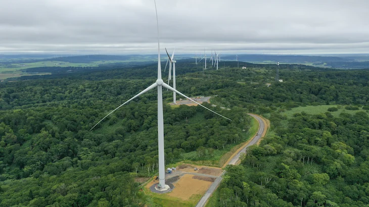 Image of "Kawanishi Wind Farm."