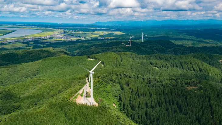 Image of "Eurus Akita Kotooka Wind Farm."