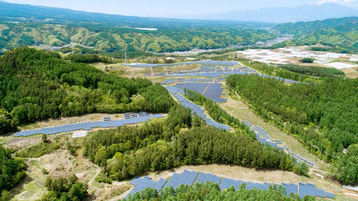 Image of "Koumi Kogen Solar Farm."
