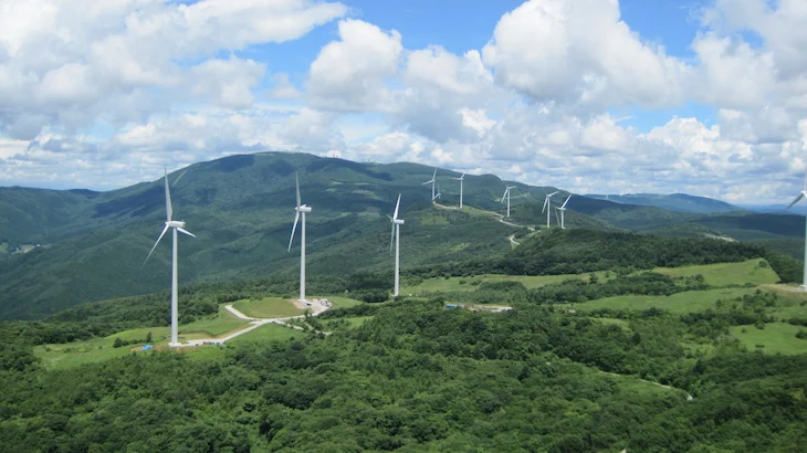 Image of "Eurus Takine Ojiroi Wind Farm."