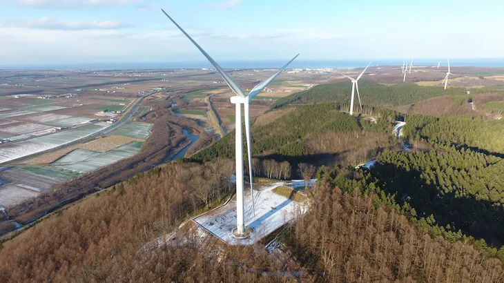 Image of "Eurus Tokoro-Notoro Wind Farm."