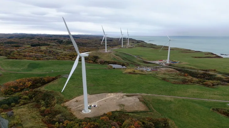 Image of "Eurus Tomamae Wind Farm."