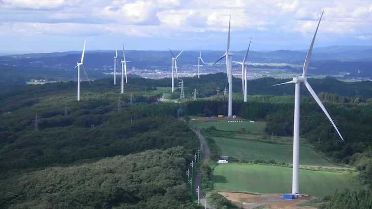 Image of "Eurus Yurikogen Wind Farm."